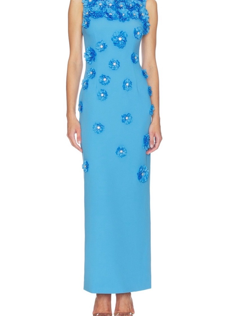 Dali Floral Gown in Blue